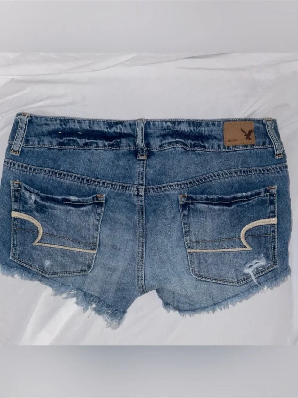 Denim Cutoff Shorts Low Rise